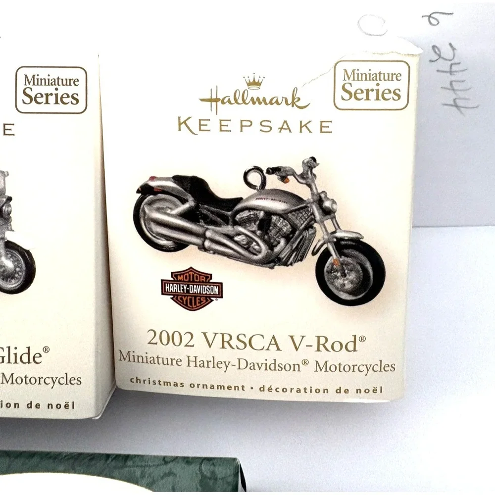 5 Vtg Hallmark Harley Davidson Christmas ornaments 1999-2007
